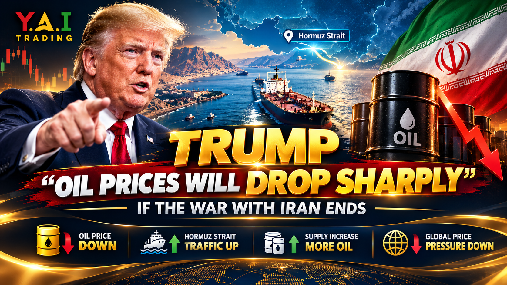 Trump រំពឹងថា «តម្លៃប្រេងនឹងធ្លាក់ខ្លាំង» ប្រសិនបើសង្គ្រាមជាមួយអ៊ីរ៉ង់បញ្ចប់