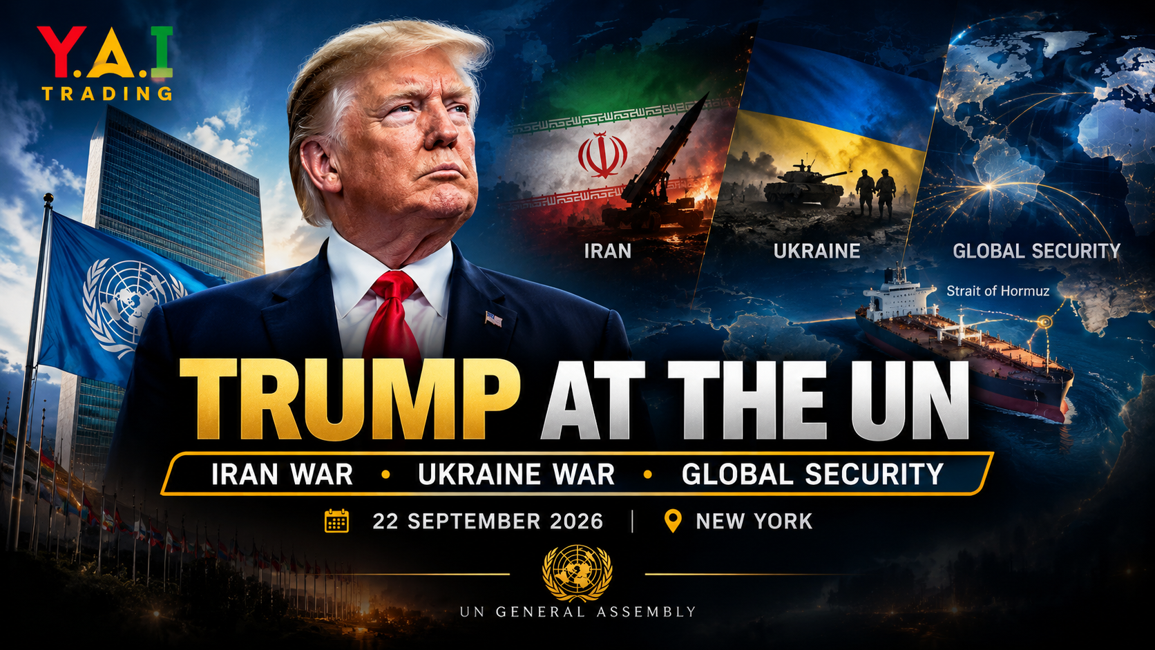 Trump ត្រៀមថ្លែងនៅ UN — អ៊ីរ៉ង់ សង្គ្រាមអ៊ុយក្រែន និងសន្តិសុខពិភពលោកស្ថិតនៅកណ្តាលការចាប់អារម្មណ៍
